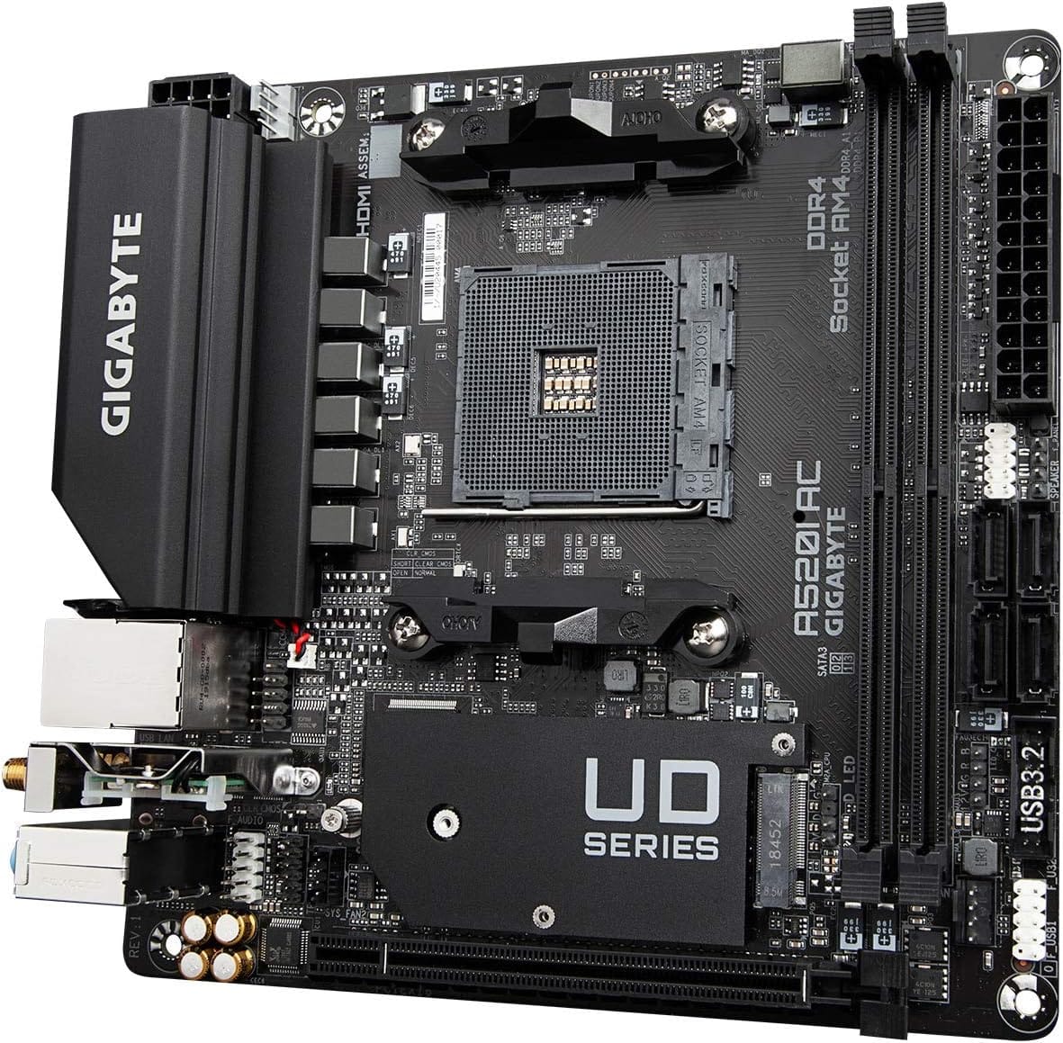 Product Gigabyte A520I AC (AMD Ryzen AM4/Mini-ITX/Direct 6 Phases product image