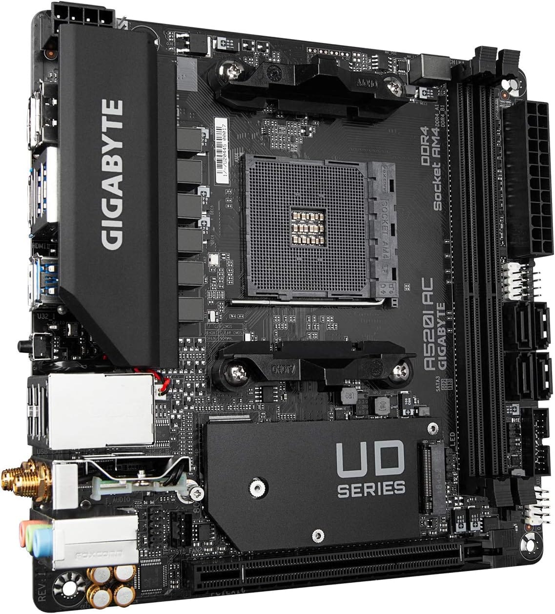 Product Gigabyte A520I AC (AMD Ryzen AM4/Mini-ITX/Direct 6 Phases product image