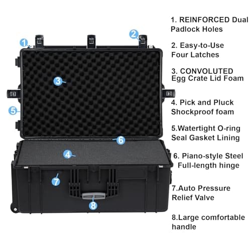 Regetek Regetek Rolling Hard Case with Foam, 32.5 x product image