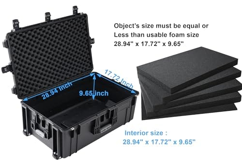 Regetek Regetek Rolling Hard Case with Foam, 32.5 x product image