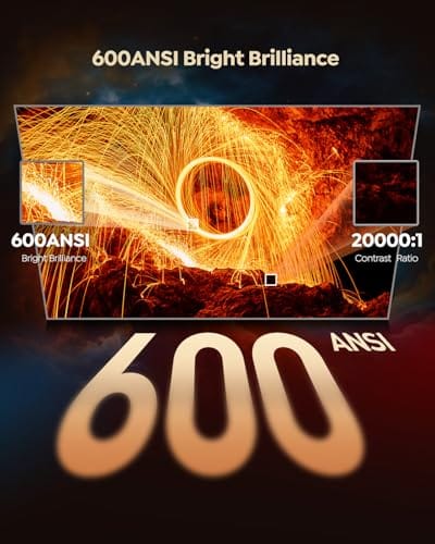WiMiUS [Built-in Apps/4K Support] Smart Outdoor Projector with WiFi product image