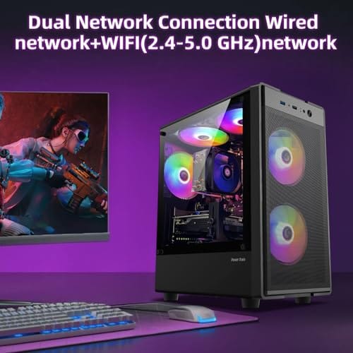 abytespark Prebuilt Gaming PC Desktop,Intel Core i7 Business Office product image