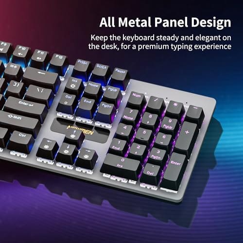 Newmen Newmen GM325Pro Mechanical Keyboard,104 Keys Rainbow LED Backlit product image